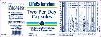 Life Extension Two-Per-Day Capsules - supplement