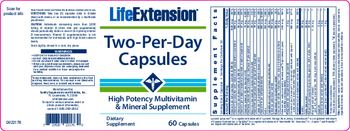 Life Extension Two-Per-Day Capsules - supplement