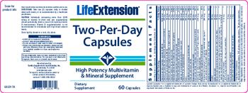 Life Extension Two-Per-Day Capsules - supplement