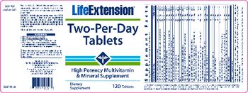 Life Extension Two-Per-Day Tablets - supplement
