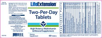 Life Extension Two-Per-Day Tablets - supplement