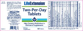 Life Extension Two-Per-Day Tablets - supplement