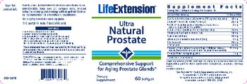 Life Extension Ultra Natural Prostate - supplement