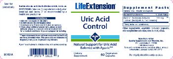 Life Extension Uric Acid Control - supplement