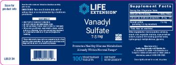 Life Extension Vanadyl Sulfate 7.5 mg - supplement