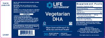 Life Extension Vegetarian DHA - supplement