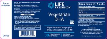 Life Extension Vegetarian DHA - supplement