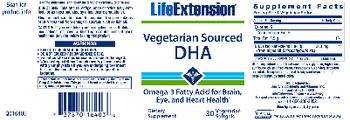 Life Extension Vegetarian Sourced DHA - supplement