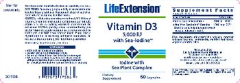 Life Extension Vitamin D 5,000 IU With Sea Iodine - supplement