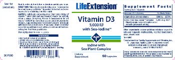 Life Extension Vitamin D3 5,000 IU With Sea Iodine - supplement