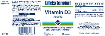 Life Extension Vitamin D3 7,000 IU - supplement