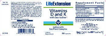 Life Extension Vitamins D and K with Sea-Iodine - supplement