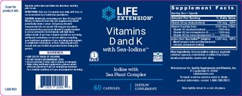 Life Extension Vitamins D and K with Sea-lodine - supplement