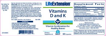 Life Extension Vitamins D and K - supplement