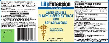 Life Extension Water-Soluble Pumpkin Seed Extract With Soy Isoflavones - supplement