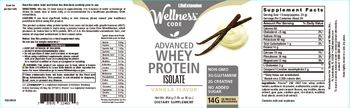 Life Extension Wellness Code Advanced Whey Protein Isolate Vanilla Flavor - supplement