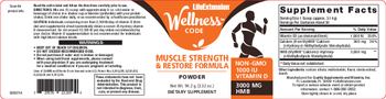 Life Extension Wellness Code Muscle Strength & Restore Formula Powder - supplement