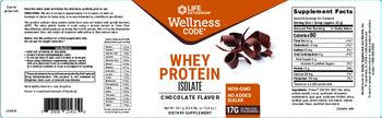 Life Extension Wellness Code Whey Protein Isolate Chocolate Flavor - supplement
