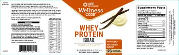 Life Extension Wellness Code Whey Protein Isolate Vanilla Flavor - supplement