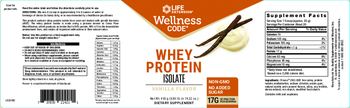 Life Extension Wellness Code Whey Protein Isolate Vanilla Flavor - supplement