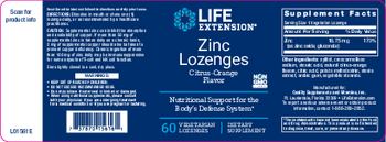 Life Extension Zinc Lozenges Citrus-Orange Flavor - supplement
