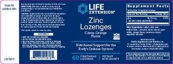 Life Extension Zinc Lozenges Citrus-Orange Flavor - supplement