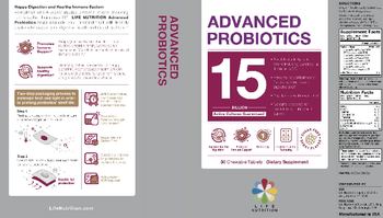 Life Nutrition Advanced Probiotics 15 Billion Berry Flavor - supplement