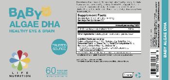 Life Nutrition Baby Algae DHA - supplement