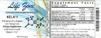 Life Zone KELA I - a chelated zinc copper and manganese supplement with selenium and vitamins c e