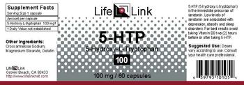 LifeLink 5-HTP 5-Hydroxy-L-Trytophan 100 - 