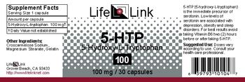 LifeLink 5-HTP 5-Hydroxy-L-Trytophan 100 - 