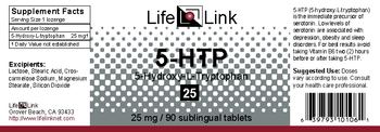 LifeLink 5-HTP 5-Hydroxy-L-Trytophan 25 - 