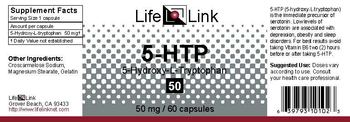 LifeLink 5-HTP 5-Hydroxy-L-Trytophan 50 - 