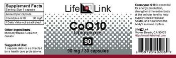 LifeLink CoQ10 Ubiquinone 90 - 