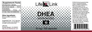 LifeLink DHEA Micronized 10 - 