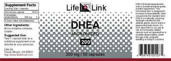 LifeLink DHEA Micronized 200 - 