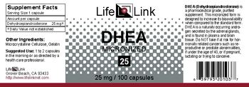 LifeLink DHEA Micronized 25 - 