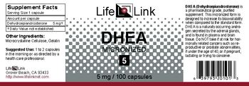 LifeLink DHEA Micronized 5 - 