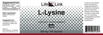 LifeLink L-Lysine 500 - supplement