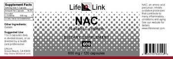 LifeLink NAC N-Acetyl-L-Cysteine 600 - supplement