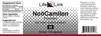 LifeLink NooCamilon Picamilon 50 - supplement