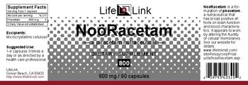 LifeLink NooRacetam 800 - supplement
