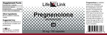 LifeLink Pregnenolone 30 mg - supplement
