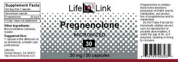 LifeLink Pregnenolone 30 mg - 