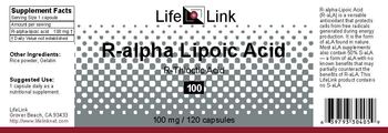 LifeLink R-Alpha Lipoic Acid R-Thioctic Acid 100 - 