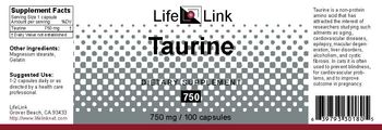 LifeLink Taurine 750 - supplement