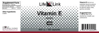 LifeLink Vitamin E Mixed 400 - 