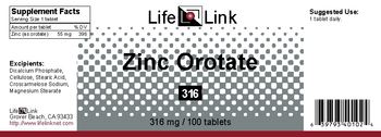 LifeLink Zinc Orotate 316 - 