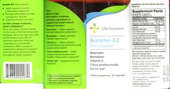 LifeSeasons Breathe-EZ Sinus Support - supplement