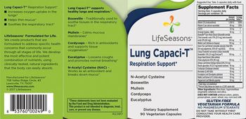 LifeSeasons Lung Capaci-T - supplement